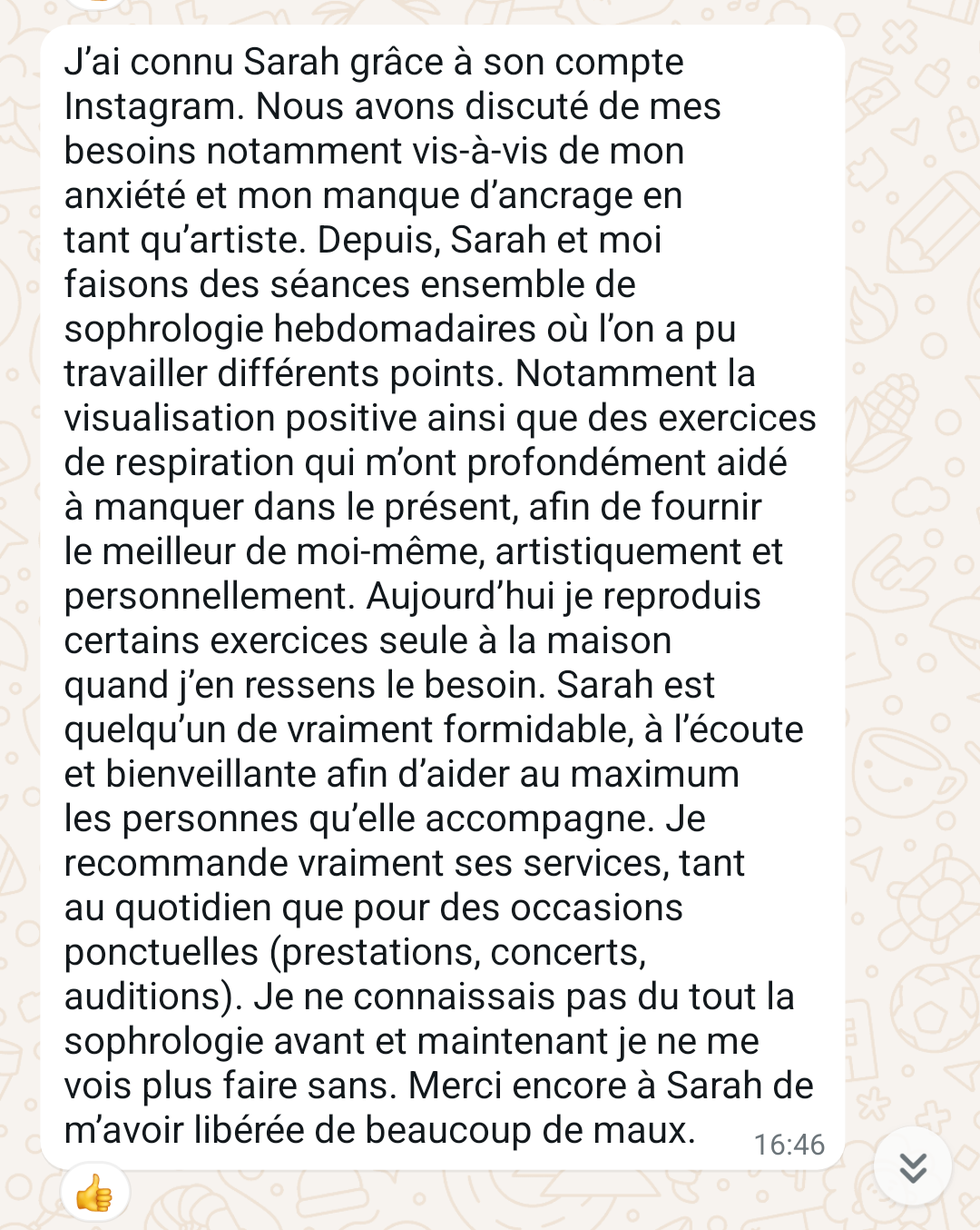 Client en séance de sophrologie